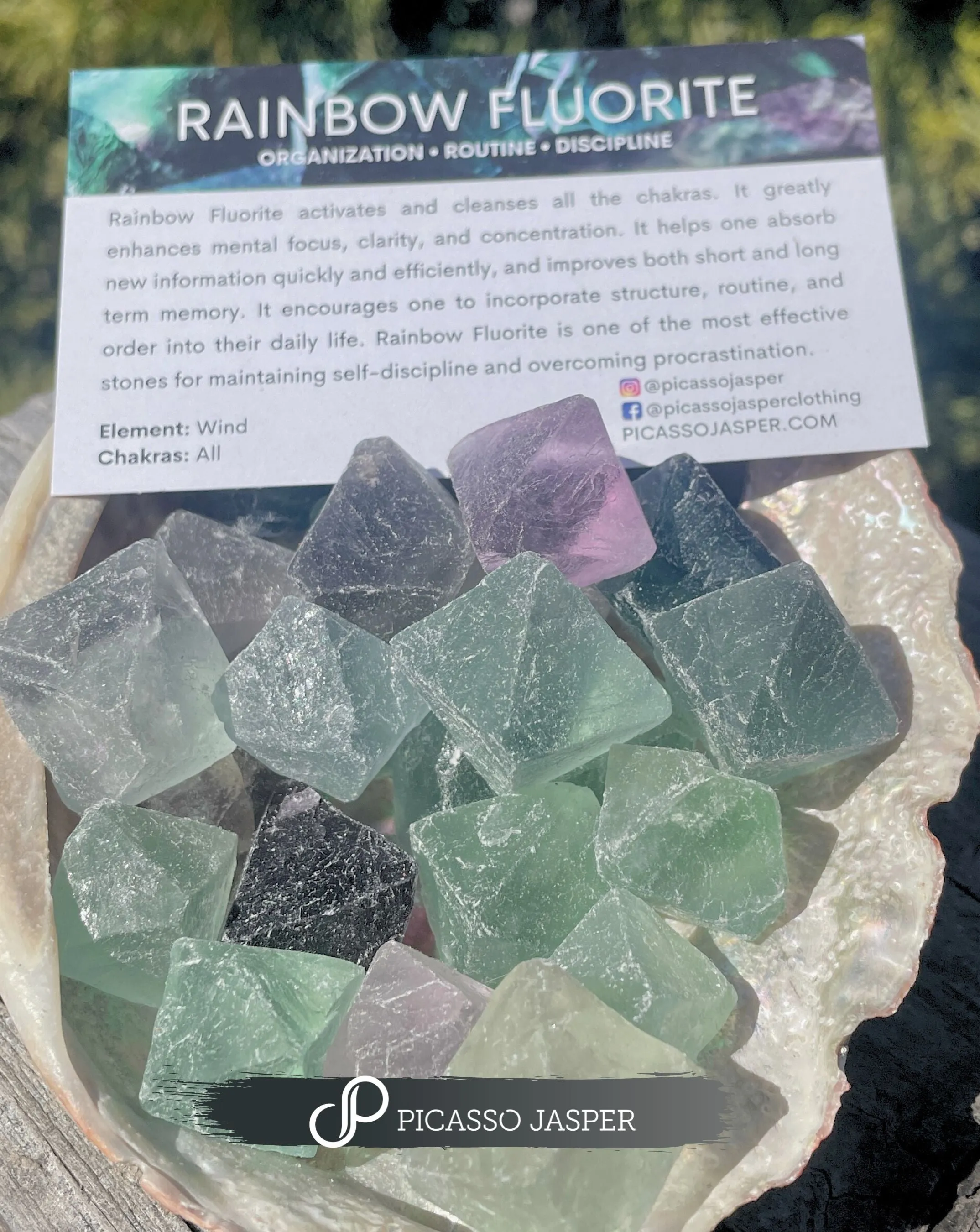 Fluorite- Go with the Flow, Octahedron Shape