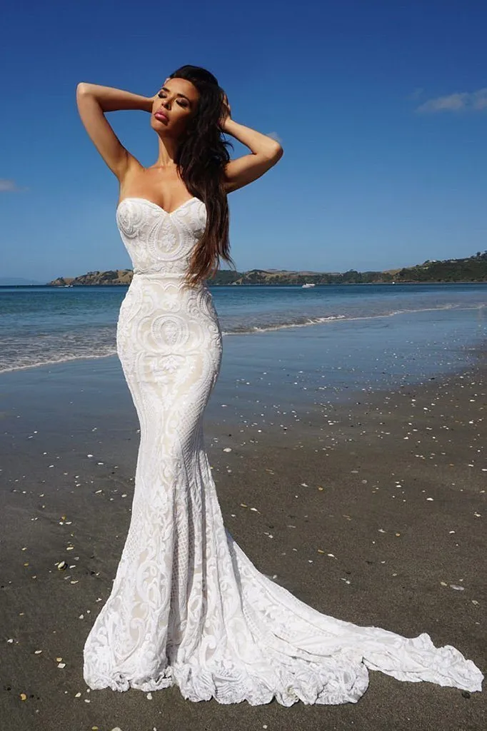 Gianna Gown - White/Nude