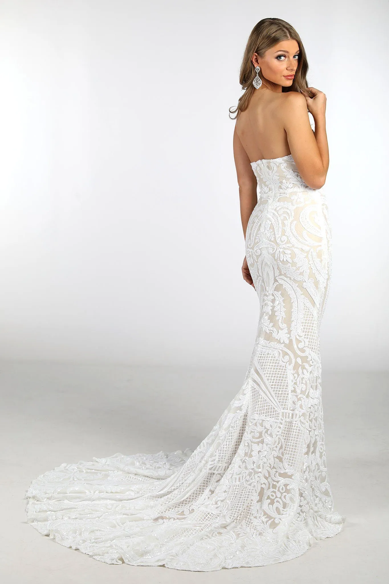 Gianna Gown - White/Nude