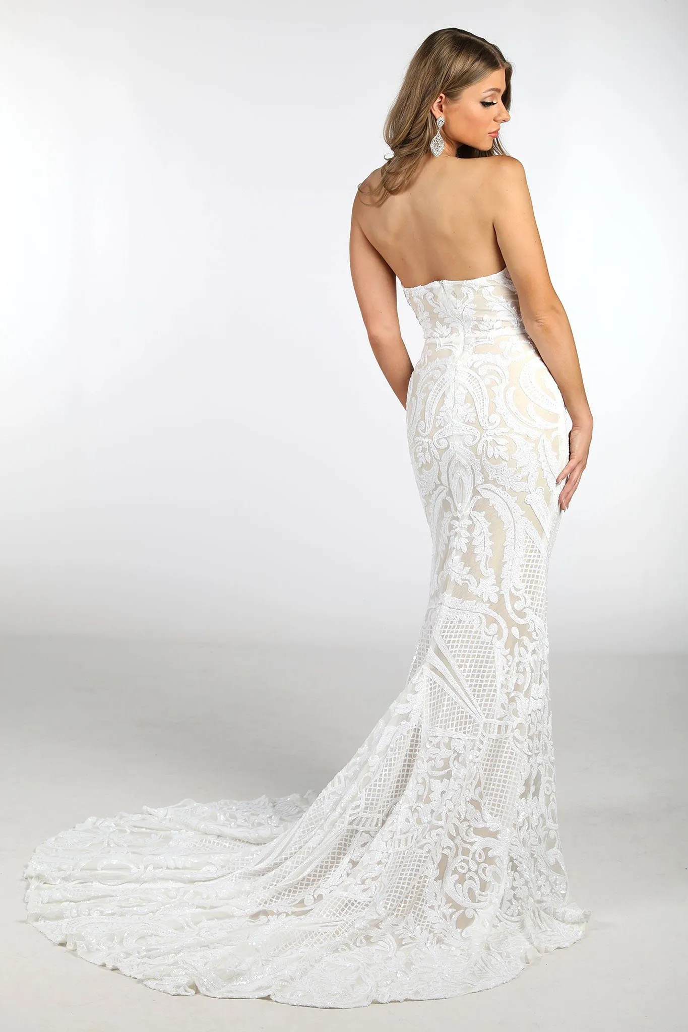 Gianna Gown - White/Nude