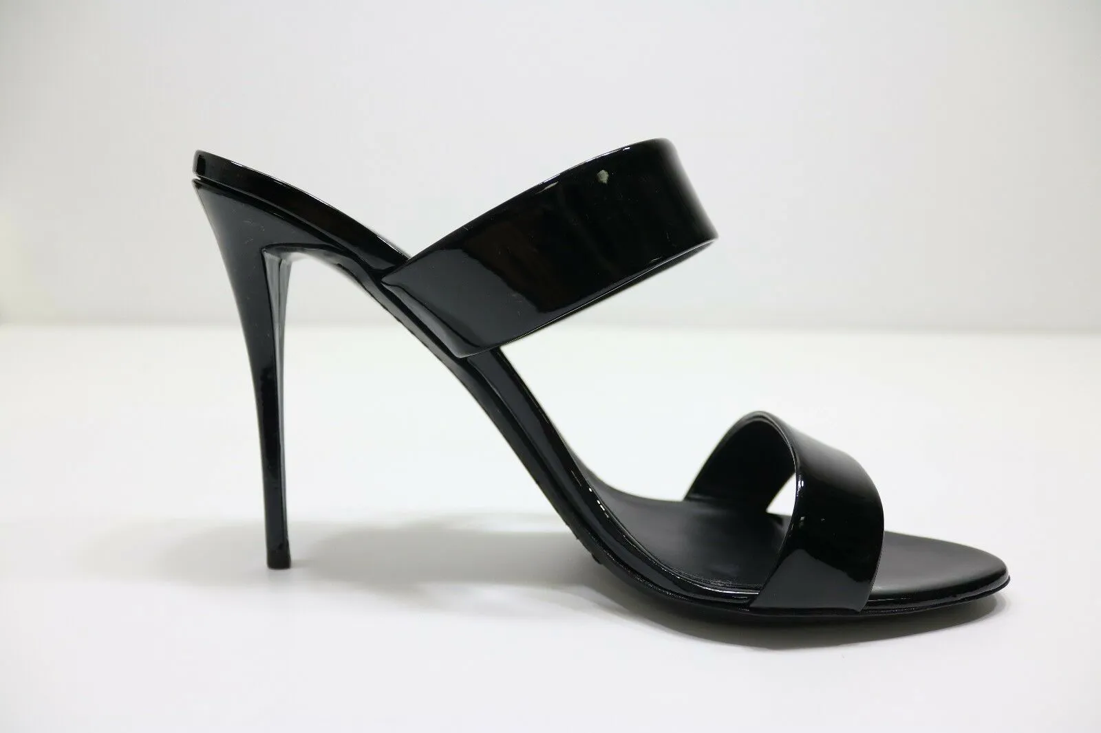 Giuseppe Zanotti Black Patent Leather 'Coline' Stiletto Sandals Size 40 e50303