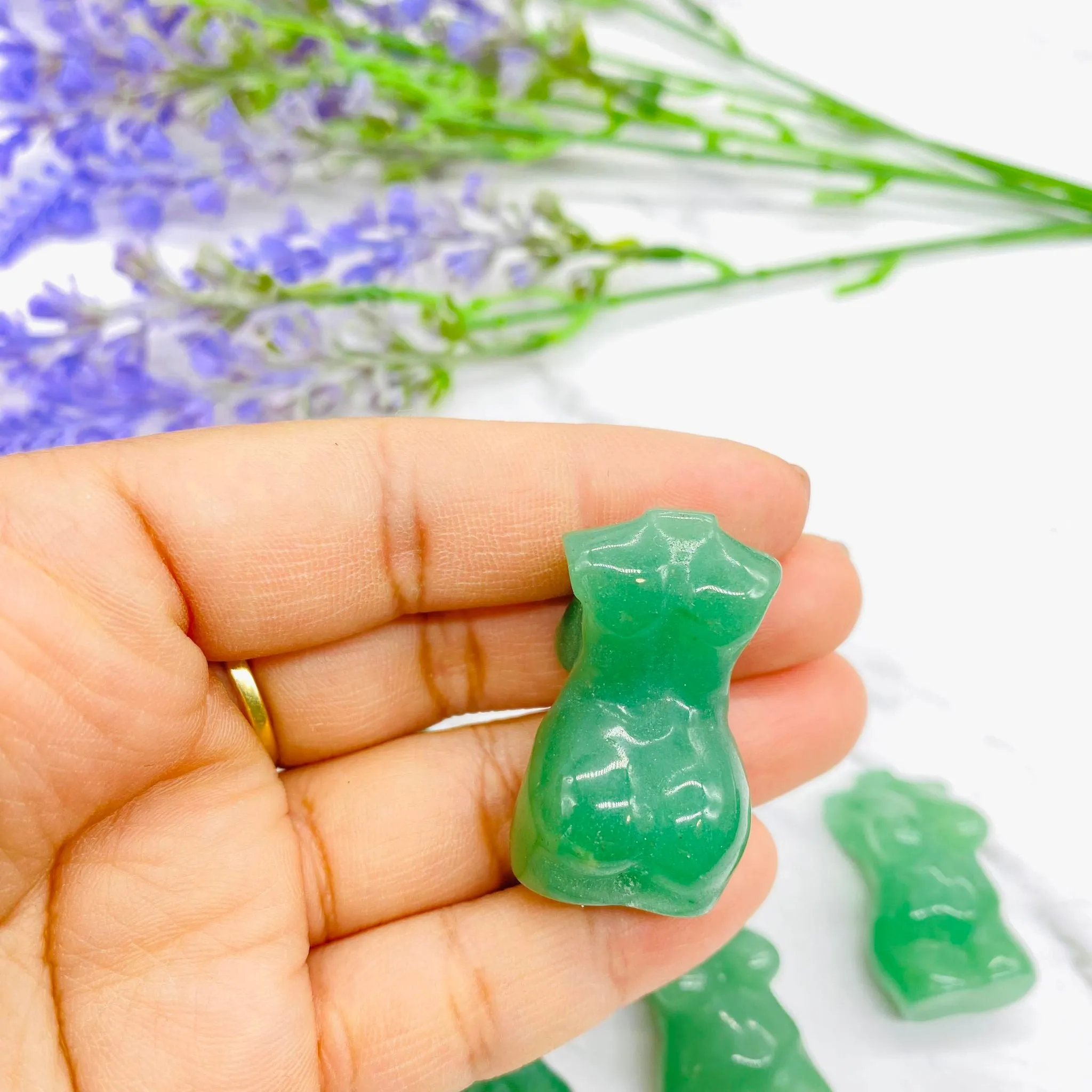 Green Aventurine Female Body Crystal, 1.5 Inches Female Body Torso Carvings,  Crystal Decor, Healing Crystal, Unique Crystal Gift