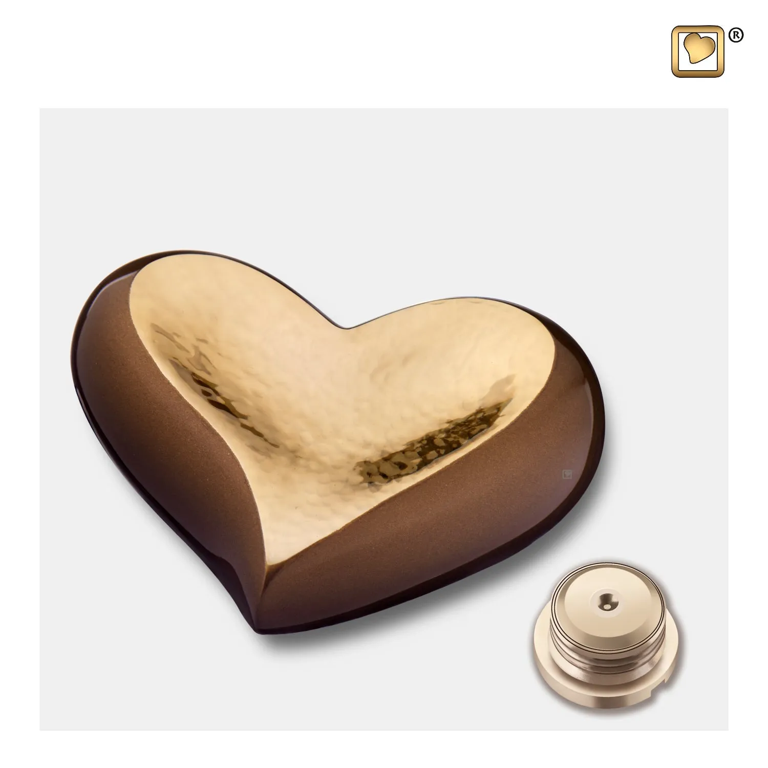 Hammered Gold Bronze (Keepsake Heart) - K610