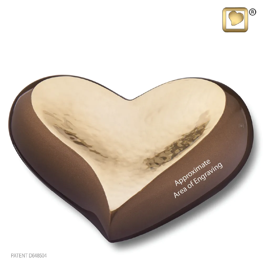 Hammered Gold Bronze (Keepsake Heart) - K610