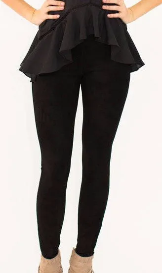 HIGH WAISTED FAUX SUEDE PANT