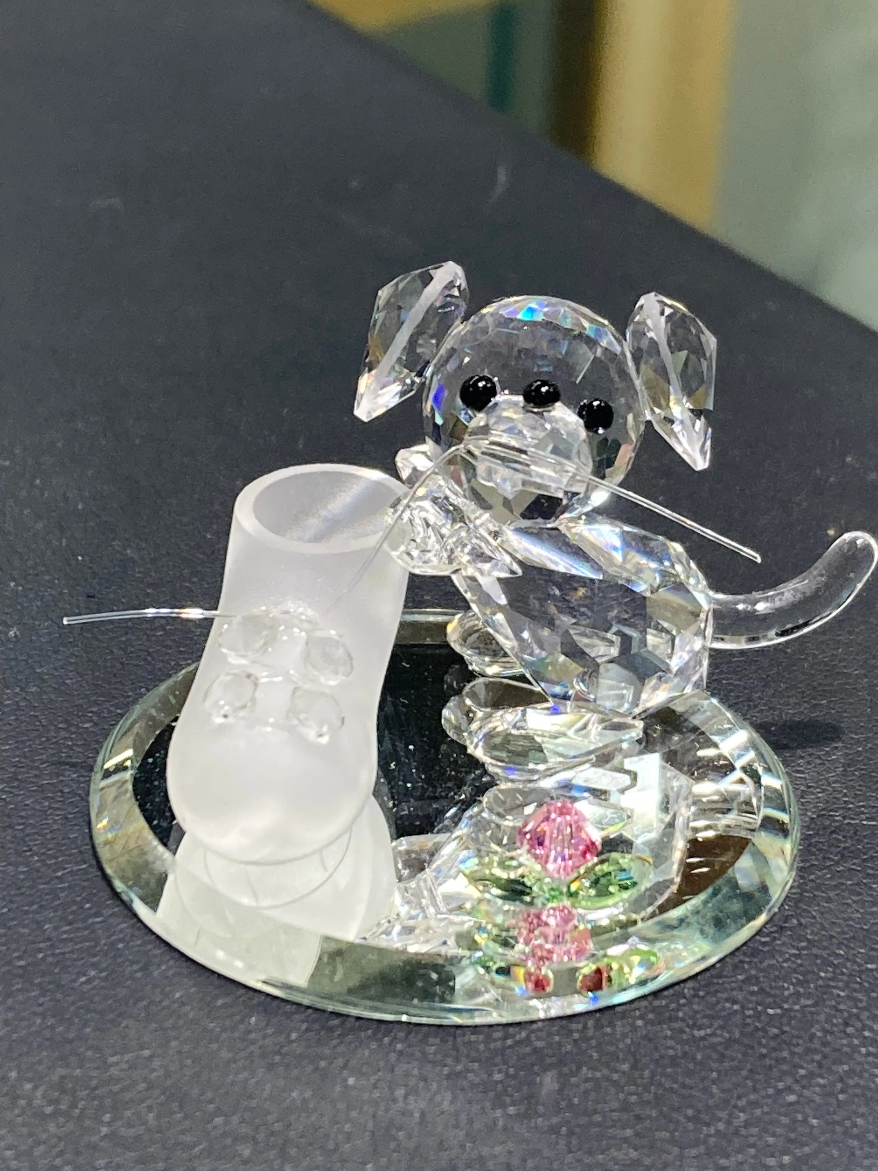 Hush Puppy Crystal Figurine