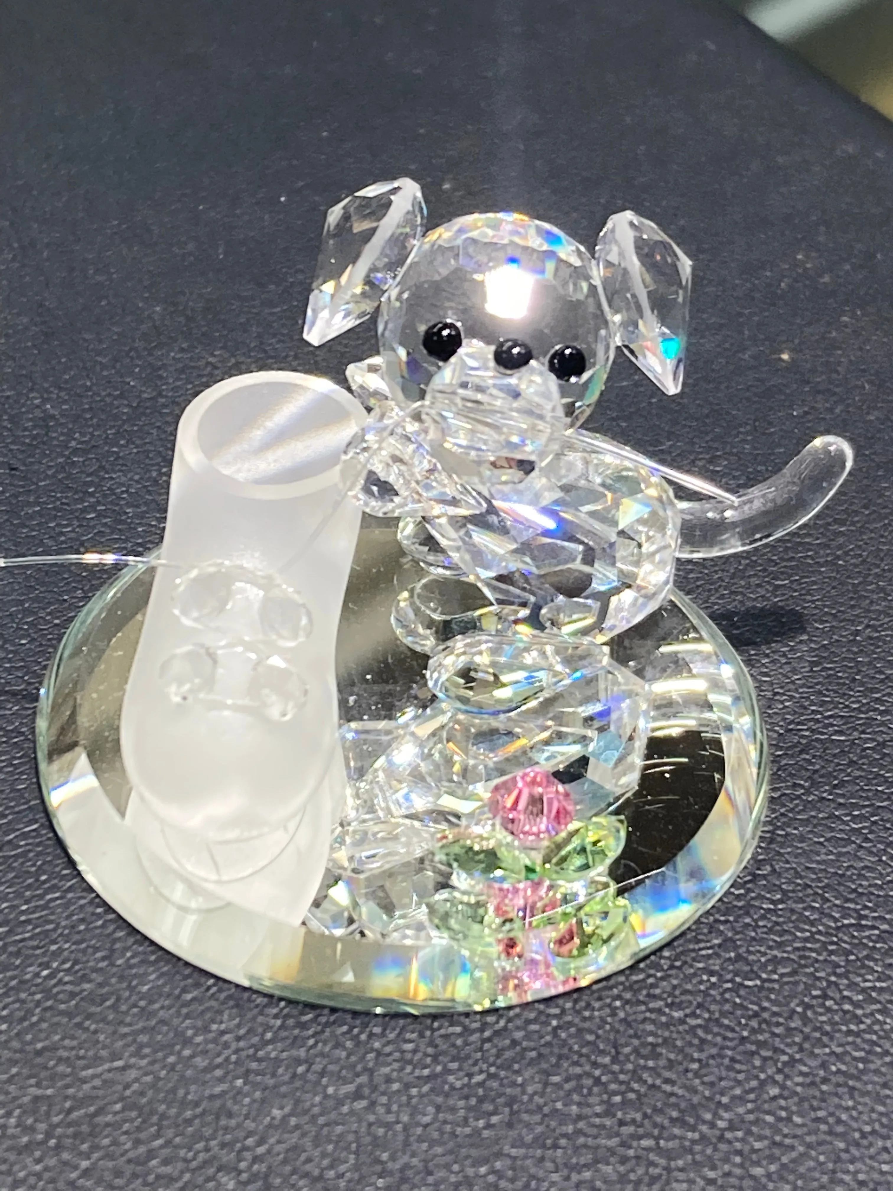 Hush Puppy Crystal Figurine