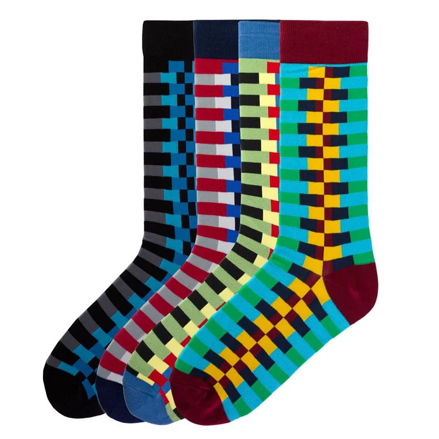 K Bell Mens Zipper Stripe Socks