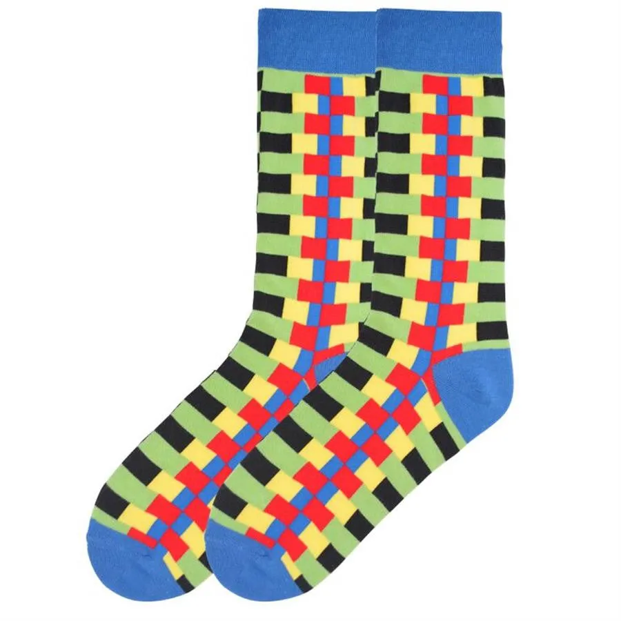 K Bell Mens Zipper Stripe Socks