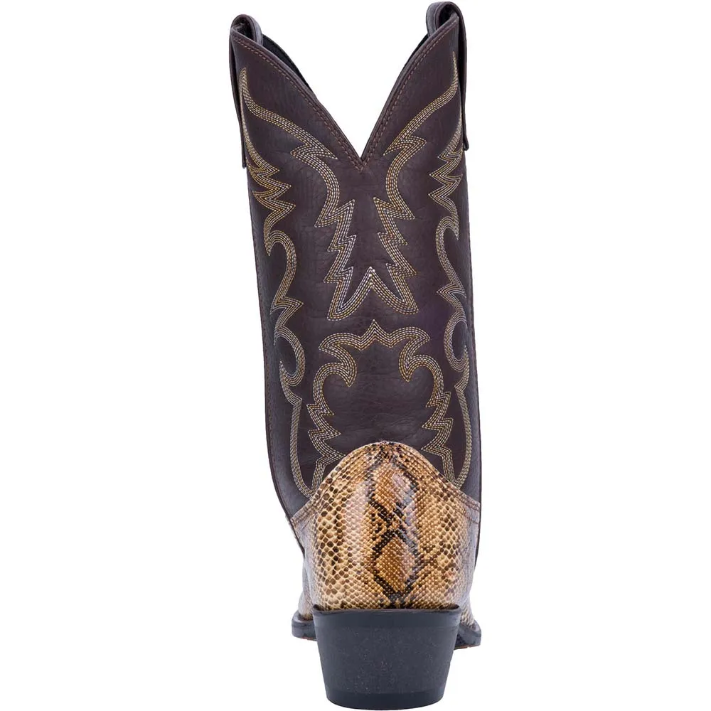 Laredo Monty Golden Brown Snake Print Boots