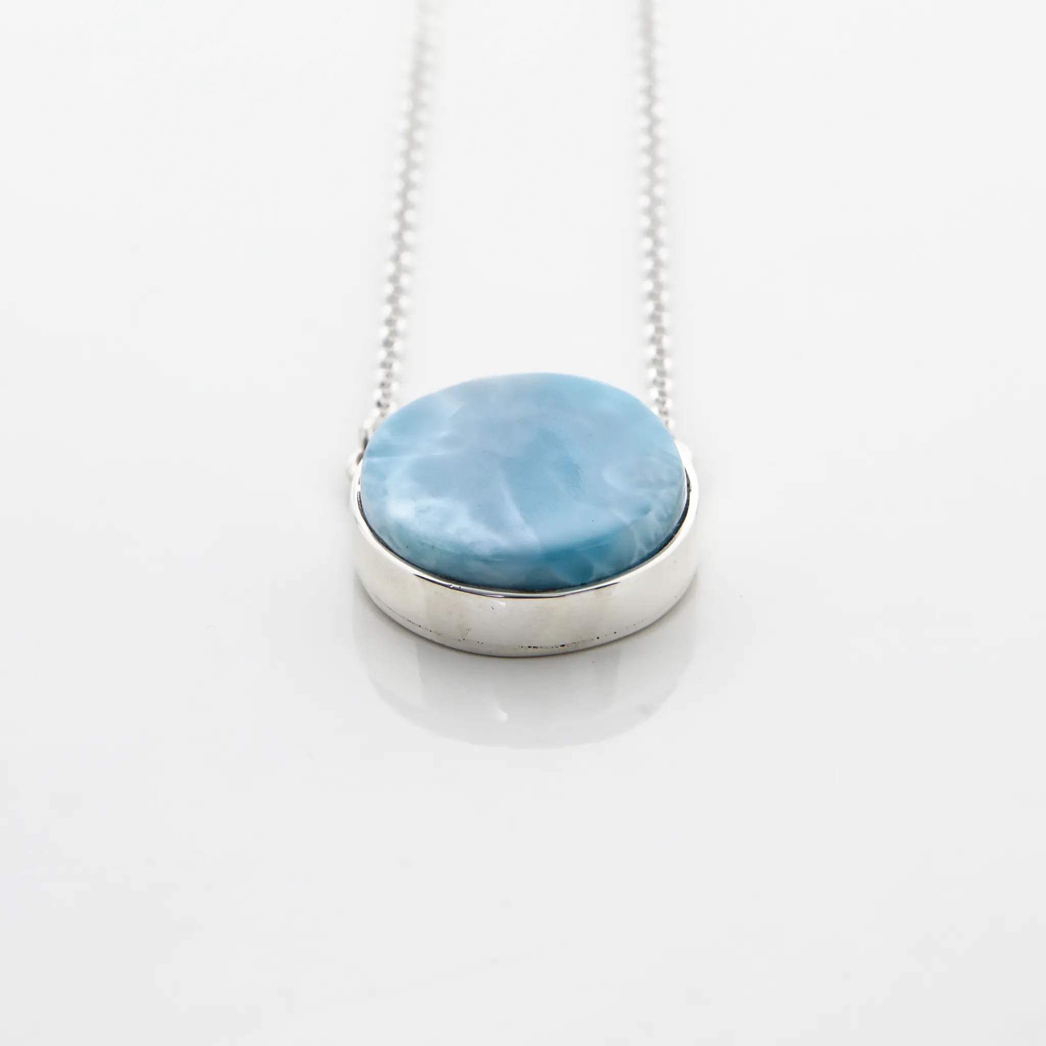 Larimar Circle Necklace