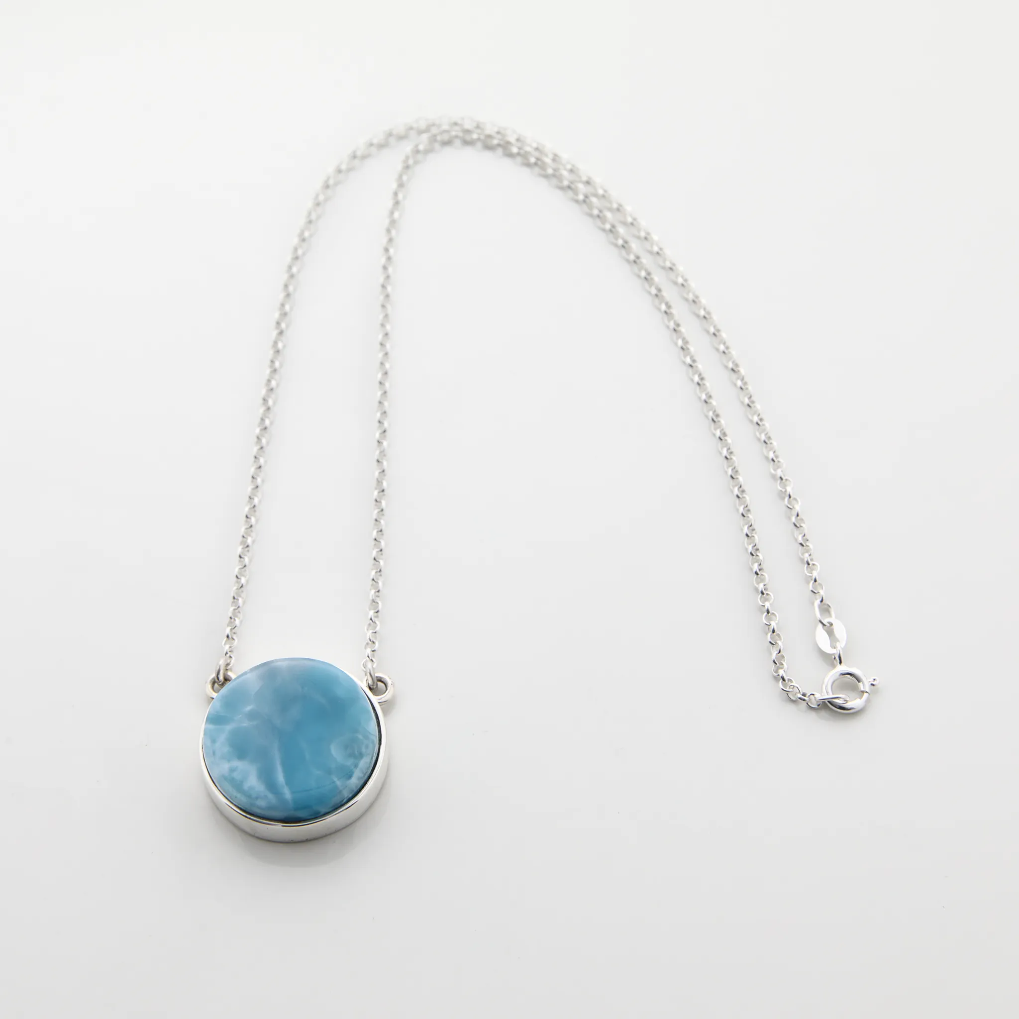 Larimar Circle Necklace