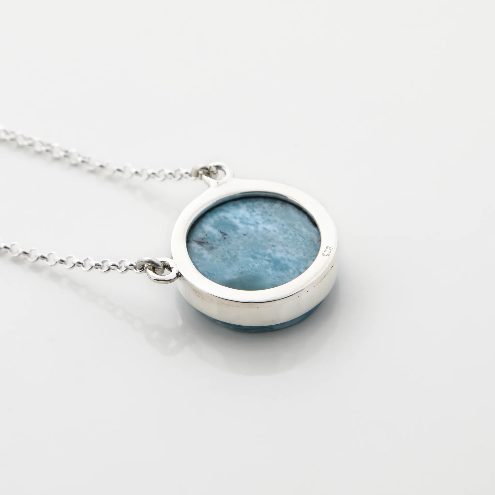 Larimar Circle Necklace