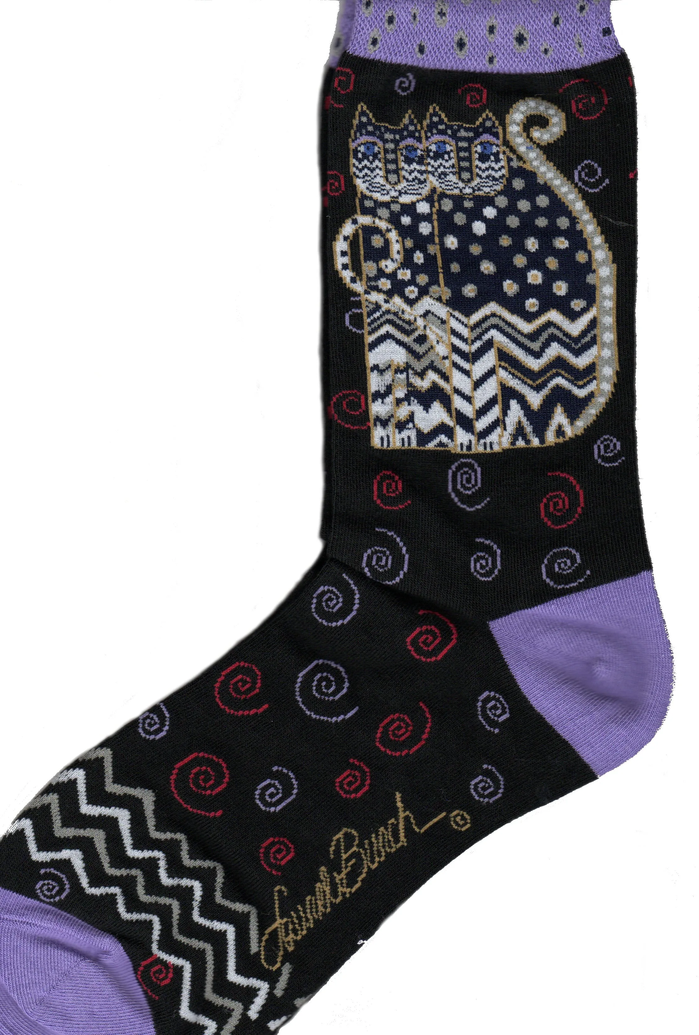 Laurel Burch Polka Dot Gatos Socks