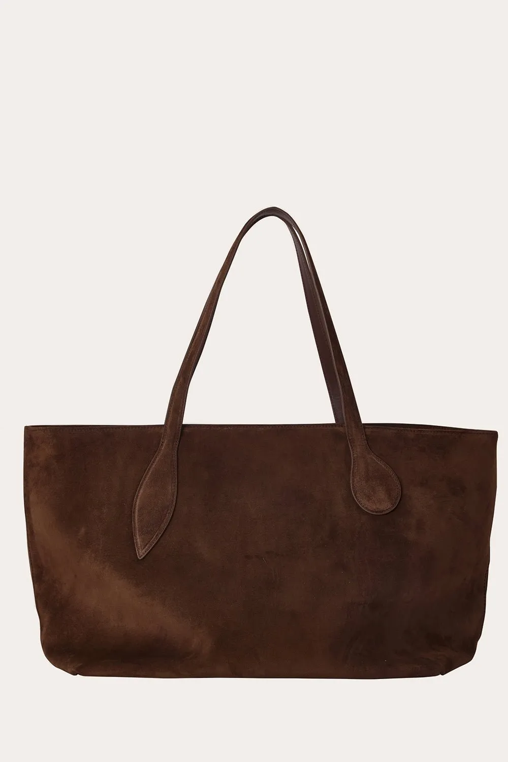 Mega Sprout Tote Dark Brown Suede