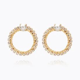 One Love Earring / Pearl   Crystal