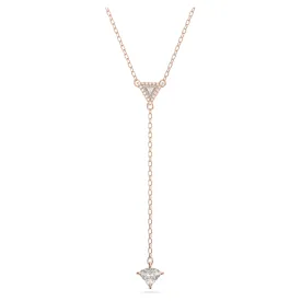 ORTYX Y NECKLACE, WHITE, RHODIUM PLATED