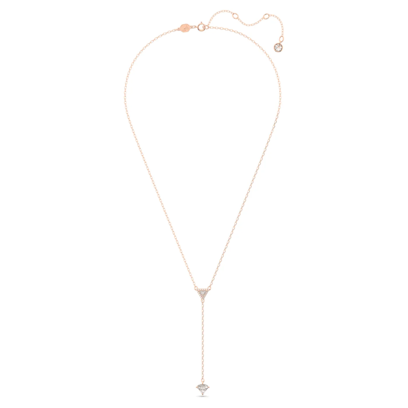 ORTYX Y NECKLACE, WHITE, RHODIUM PLATED