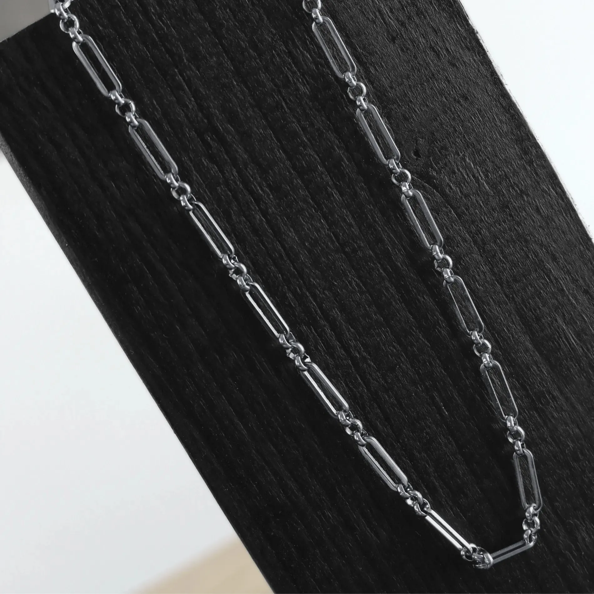 Passion Waterproof OT Buckle Stitching Chain Necklace Silver Plating