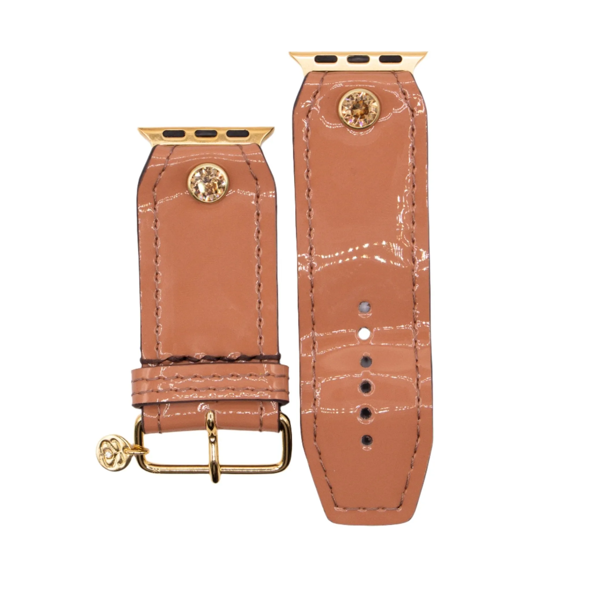 Peach Patent Leather Sivella Watchband