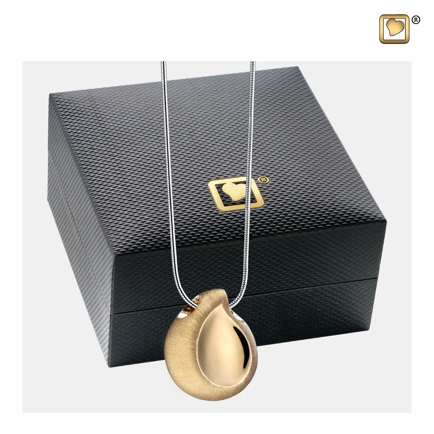 Pendant: TearDrop - Gold Vermeil Two Tone - PD1021