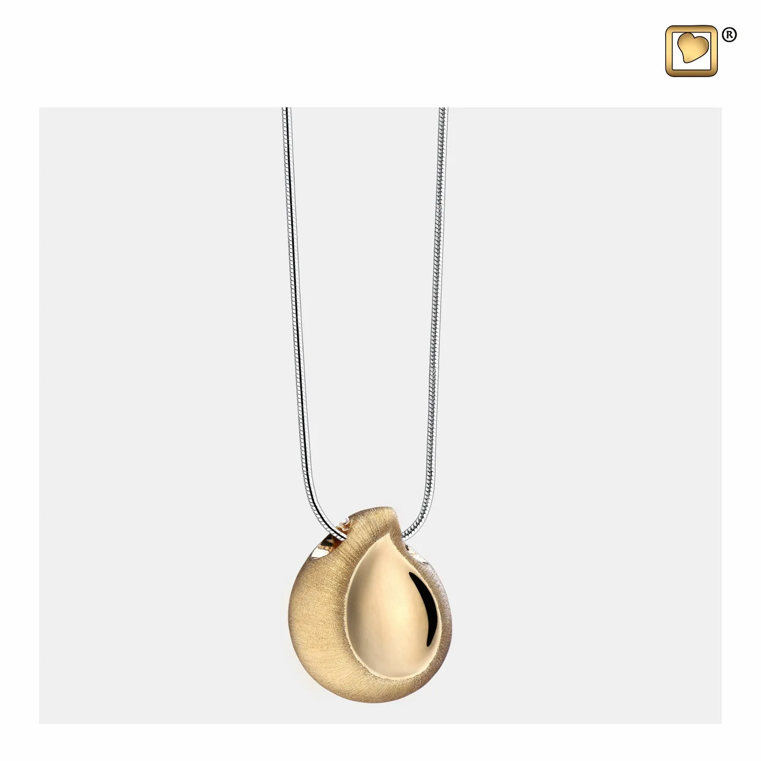 Pendant: TearDrop - Gold Vermeil Two Tone - PD1021