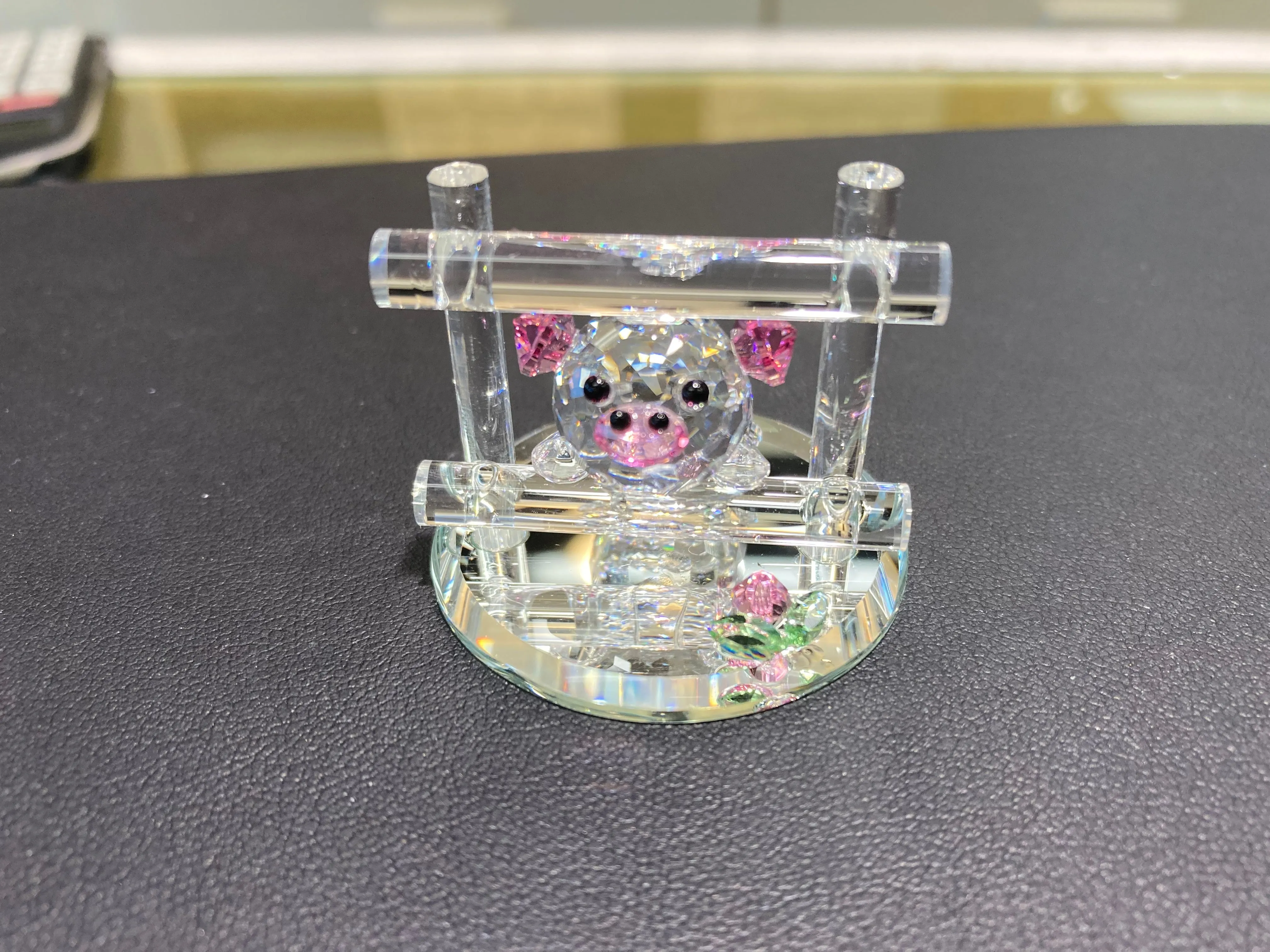 Pig Crystal Figurine