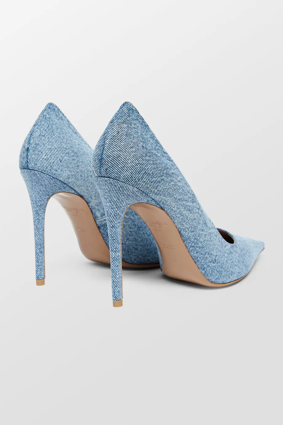 Quinn Denim Pointed Toe Heels