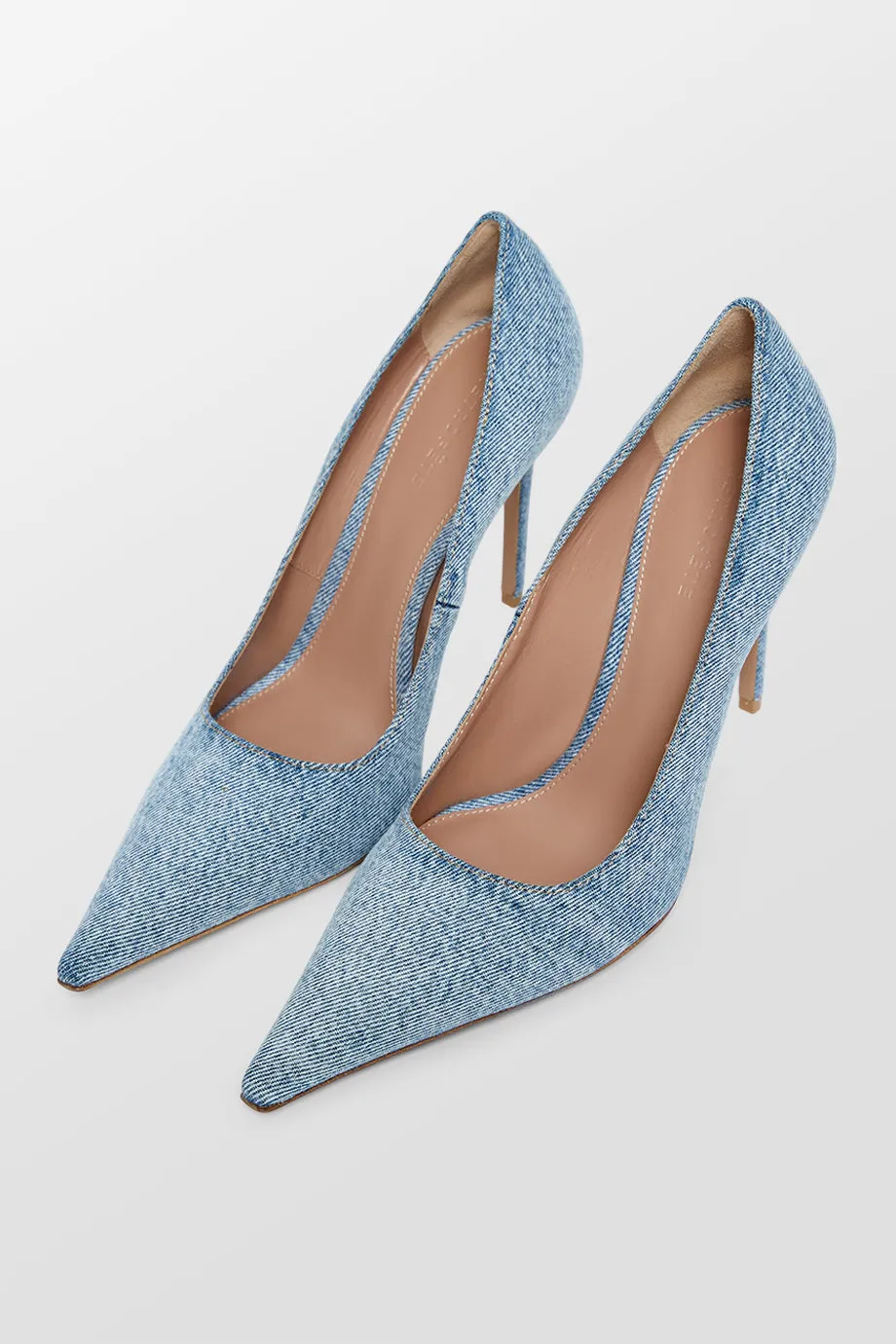 Quinn Denim Pointed Toe Heels