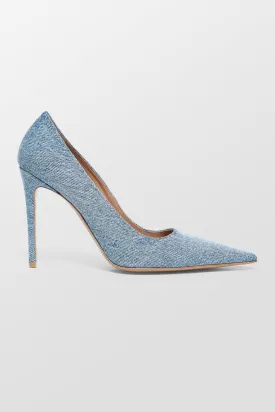 Quinn Denim Pointed Toe Heels