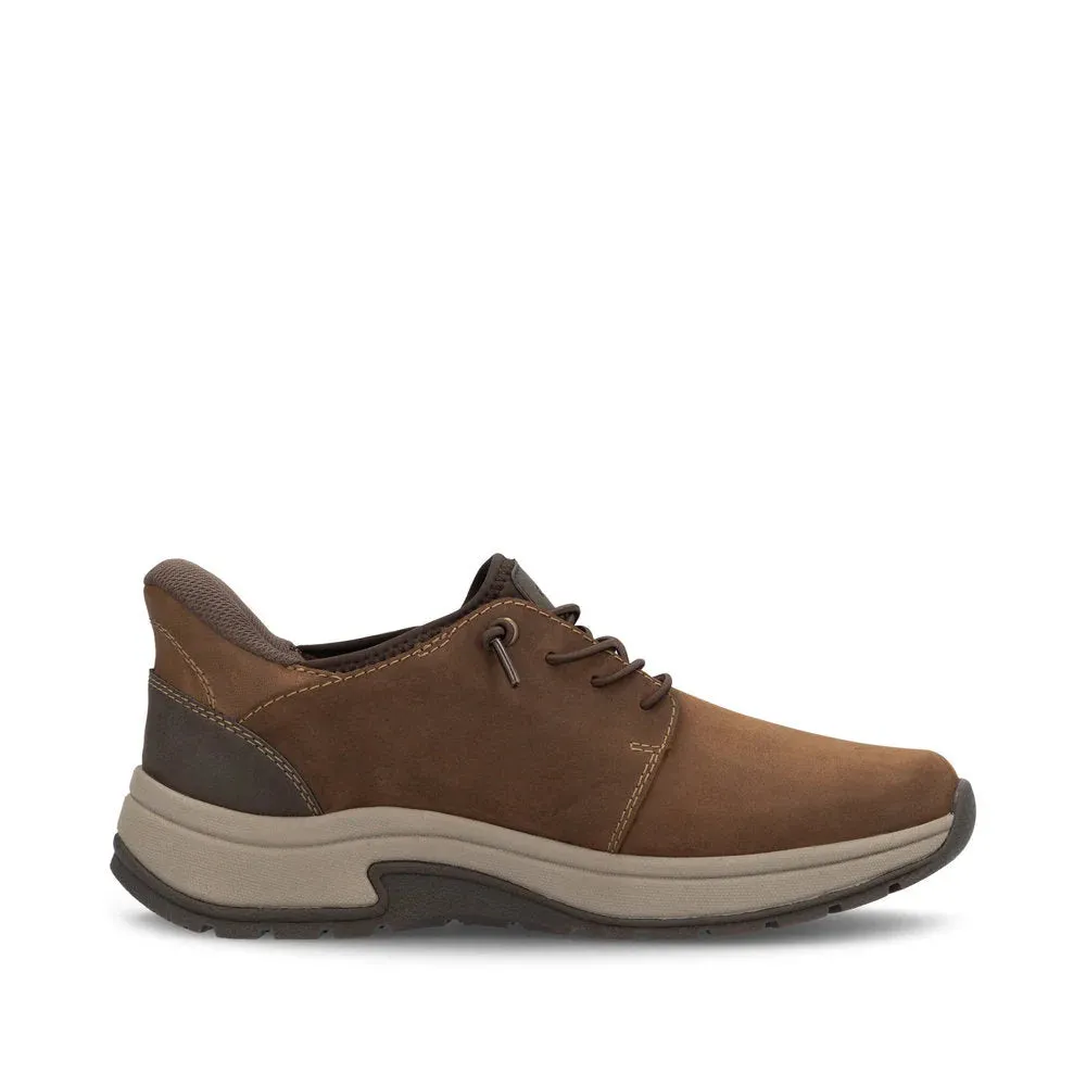 Rieker Men's Bruce 50 Elastic Lace Shoe in Brown