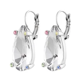 ROCKA SHINY SILVER CRYSTAL EARRINGS