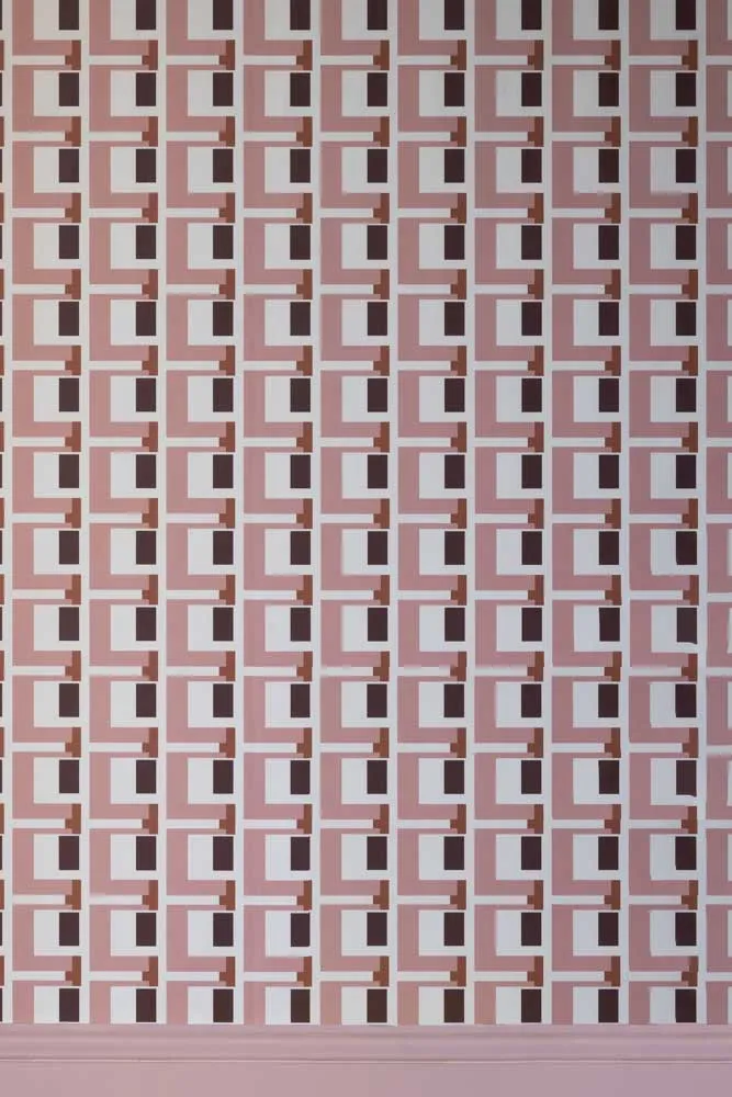 Rockett St George Electric Geometric Peach Wallpaper