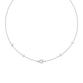 Silver Geometric Satellite Necklace