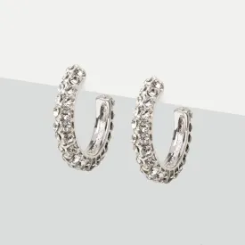 Small Crystal Hoop Earrings