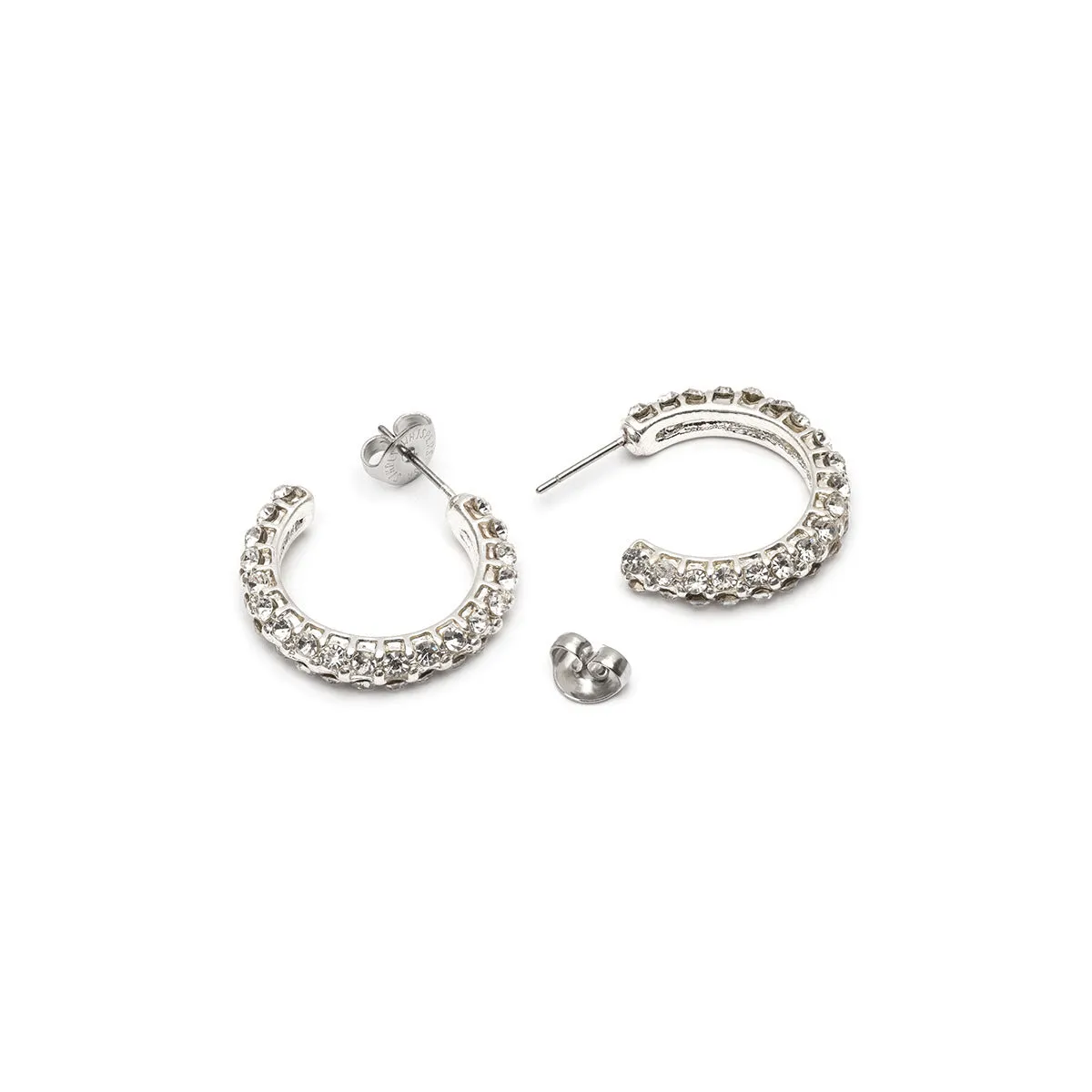 Small Crystal Hoop Earrings