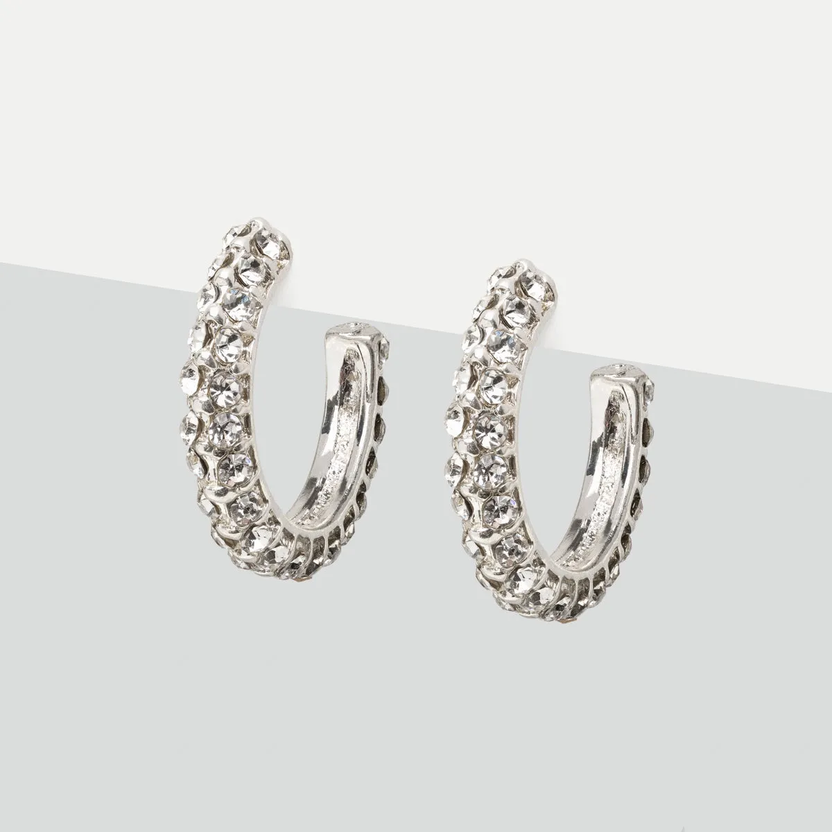 Small Crystal Hoop Earrings