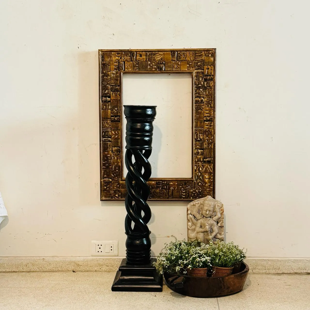 Spiral Vintage  Pillar Pedestal : Stambh 3