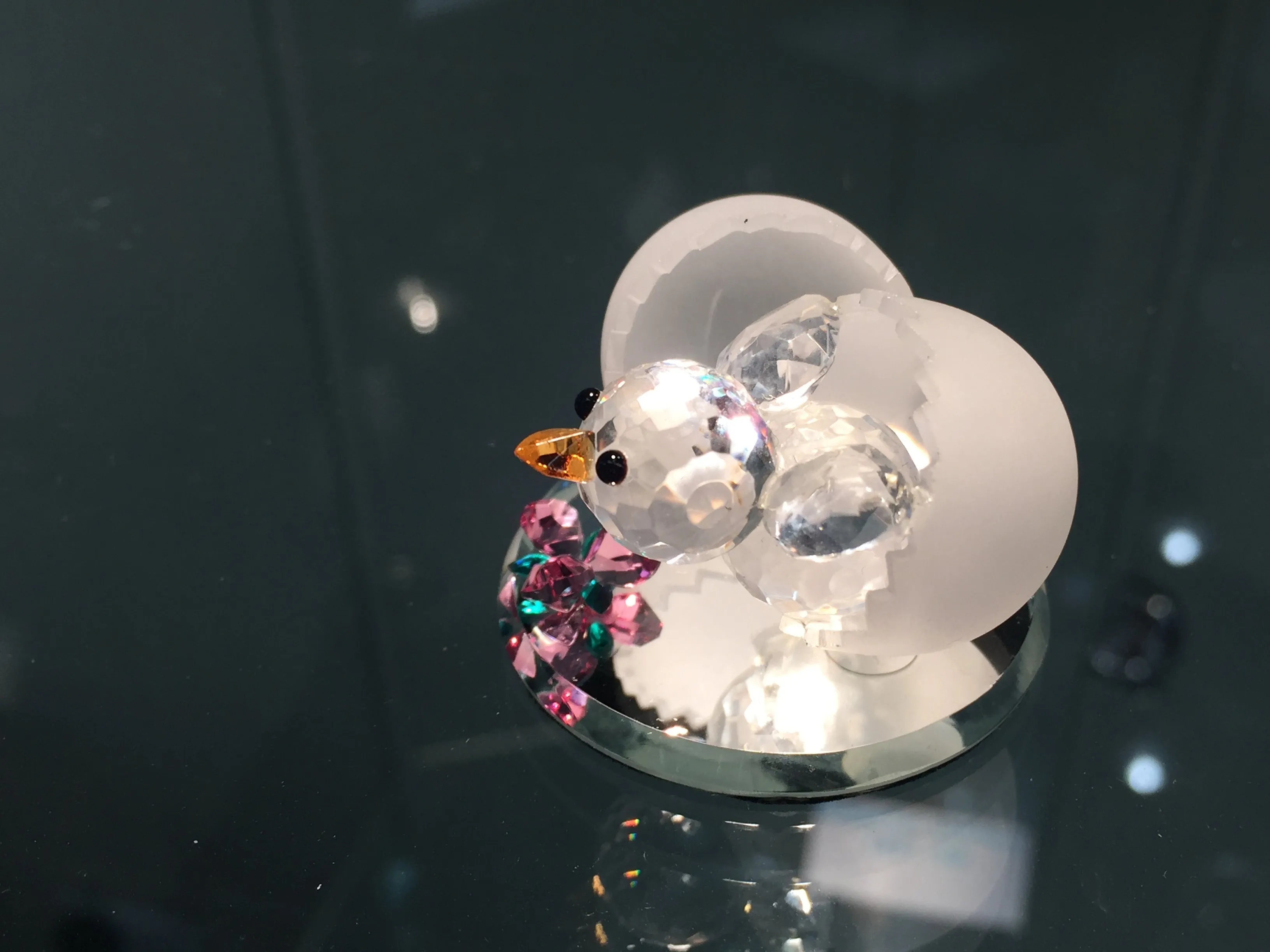 Spring Chick Crystal Figurine