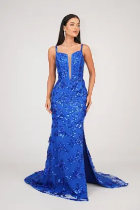 Tatiana Corset Gown - Royal Blue (XS - Clearance Sale)