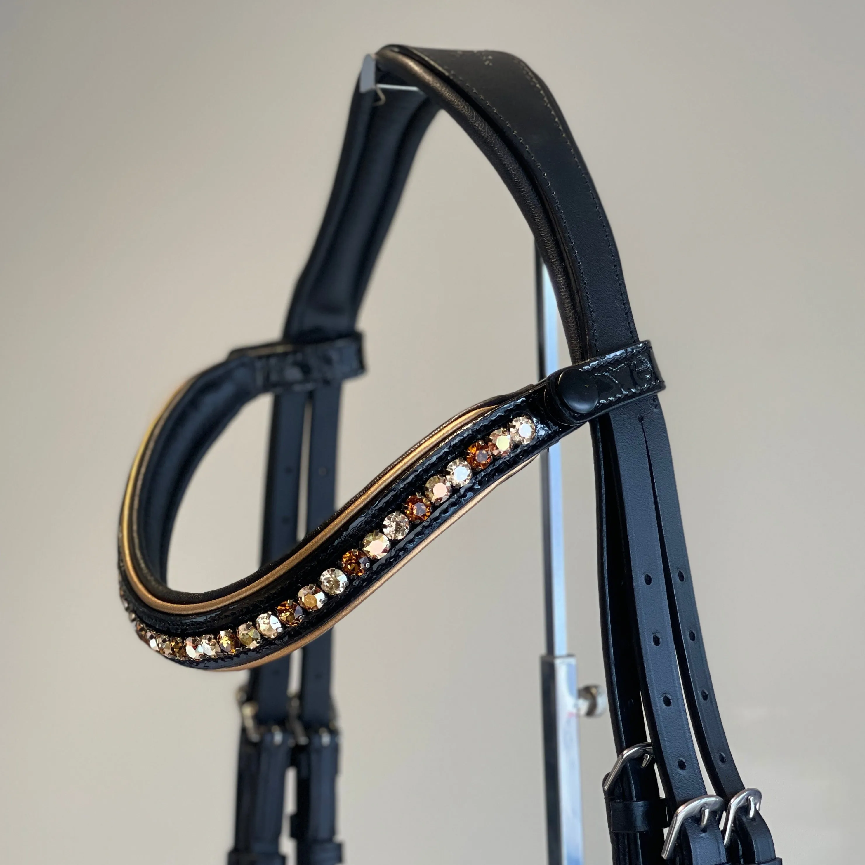 The Josey - Black Patent Double Bridle