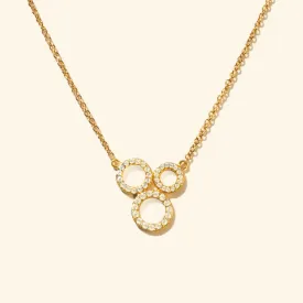 Triple Crystal Circle Necklace