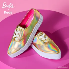 Women's Barbie Point Metallic Leather Sneaker Gold (WH68062)