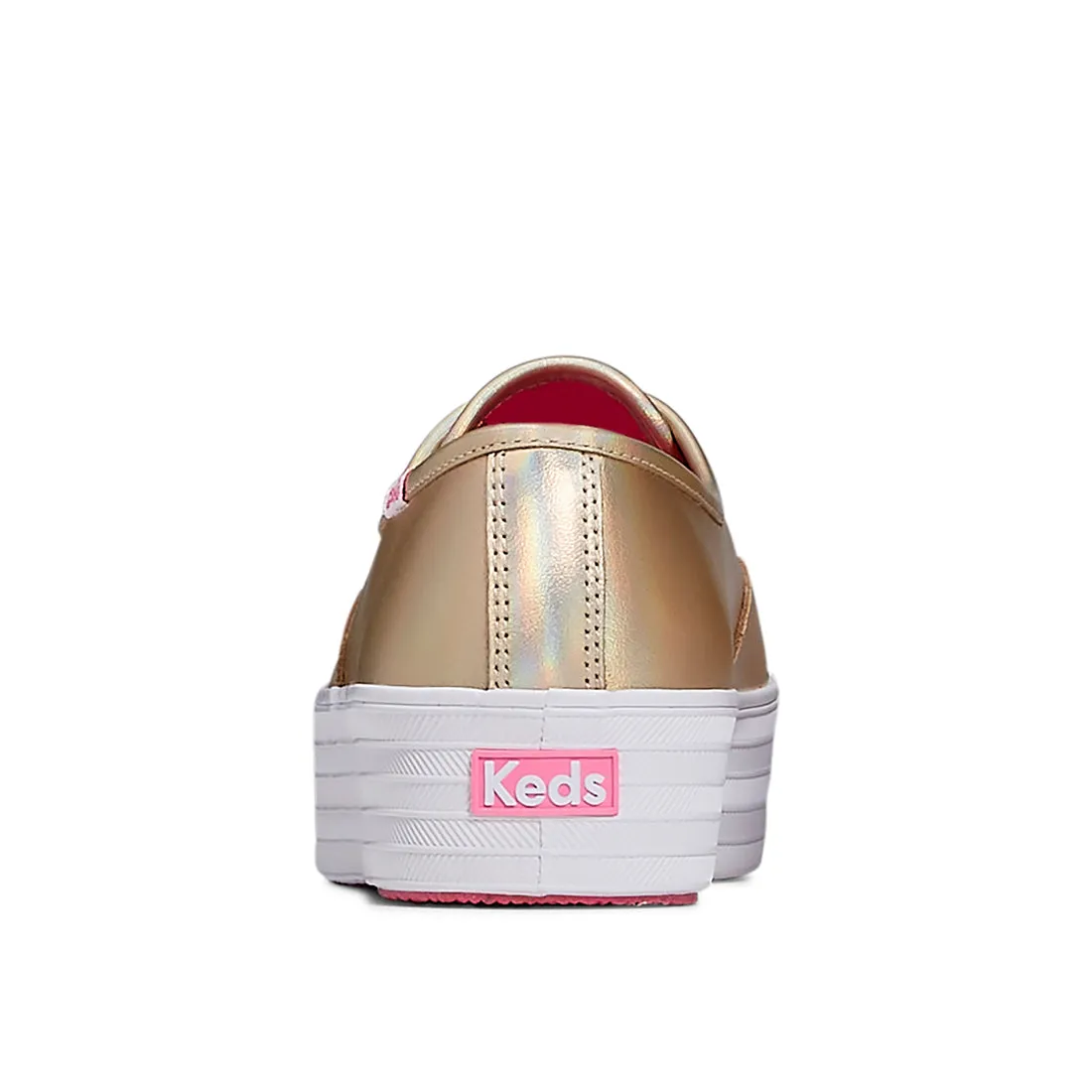 Women's Barbie Point Metallic Leather Sneaker Gold (WH68062)